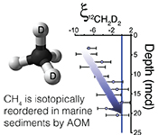 Exchange catalysis during anaerobic methanotrophy revealed by 12CH2D2 and 13CH3D in methane