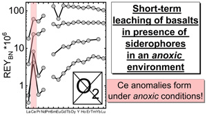 Siderophores and the formation of cerium anomalies in anoxic environments