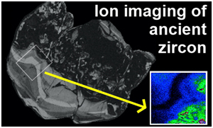Ion imaging of ancient zircon