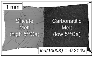 Calcium isotope fractionation during melt immiscibility and carbonatite petrogenesis